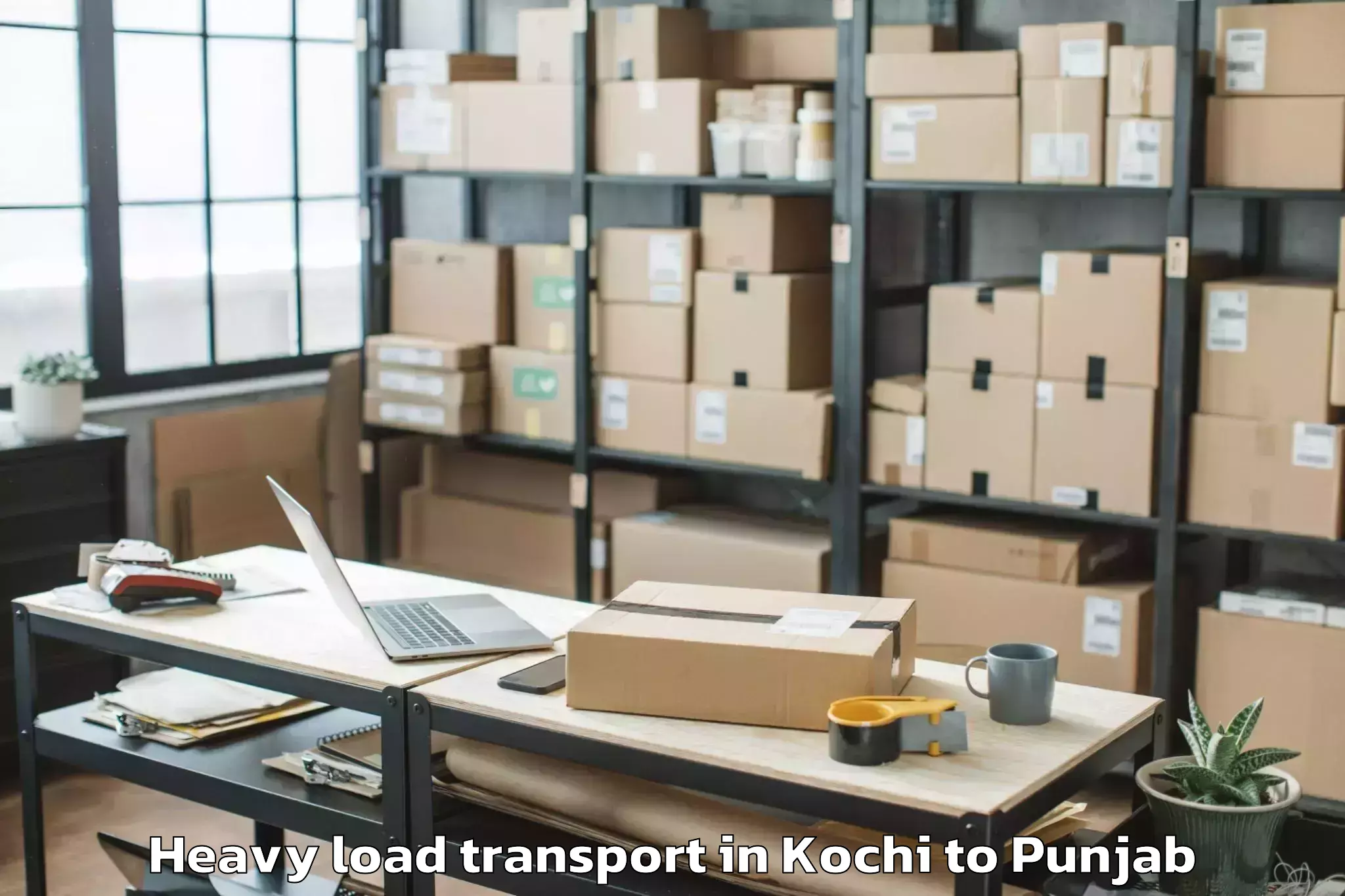 Book Kochi to Chamkaur Sahib Heavy Load Transport Online